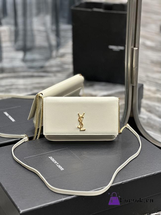 Fortok Saint Laurent Monogram Small Bag White 635095 18x11x2cm - 1