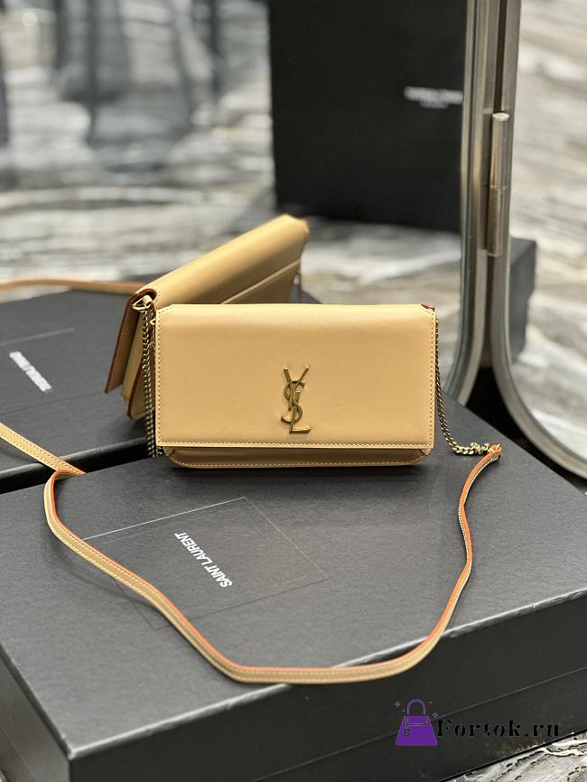 Fortok Saint Laurent Monogram Small Bag Beige 635095 18x11x2cm - 1