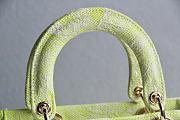 Fortok Dior Lady D-Lite Lime Toile de Jouy Reverse Embroidery Bag  - 4