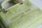 Fortok Dior Lady D-Lite Lime Toile de Jouy Reverse Embroidery Bag  - 6