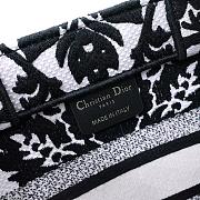 Fortok Dior Iconic Oblique Retro Pattern Book Tote Bag Black/White 1286 - 6