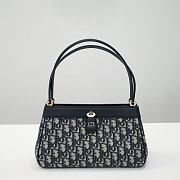 Fortok Dior Medium Key Bag Blue Dior Oblique Jacquard 6098 - 1
