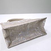 Fortok Dior New Lace Tote Bag Beige 1286 26x21x14cm - 6