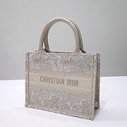 Fortok Dior New Lace Tote Bag Beige 1286 26x21x14cm - 5