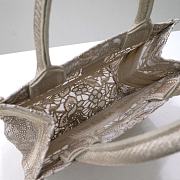 Fortok Dior New Lace Tote Bag Beige 1286 26x21x14cm - 4