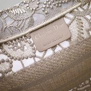 Fortok Dior New Lace Tote Bag Beige 1286 26x21x14cm - 3