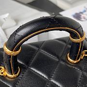 Fortok Chanel Small Vanity Case Lambskin Black 12.5x15x8cm - 6