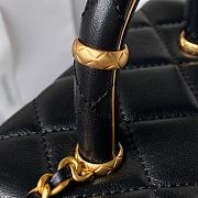 Fortok Chanel Small Vanity Case Lambskin Black 12.5x15x8cm - 5