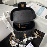 Fortok Chanel Small Vanity Case Lambskin Black 12.5x15x8cm - 3