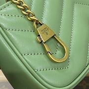 Fortok Gucci GG Marmont Mini Bag Green 16.5x9.5x4.5cm - 4