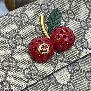 Fortok Gucci GG Supreme Mini Cherry Bag 16.5x10x4.5cm - 6