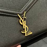Fortok Saint Laurent Cassandra Medium Grained Leather Bag Black 24.5x20x11.5cm - 3