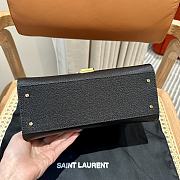 Fortok Saint Laurent Cassandra Medium Grained Leather Bag Black 24.5x20x11.5cm - 4