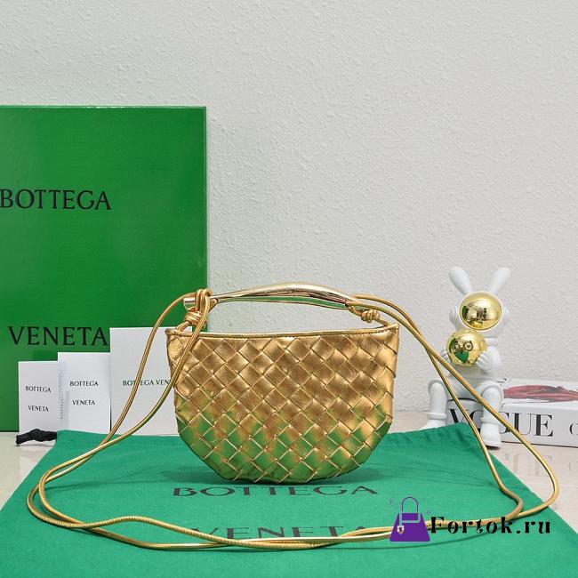 Fortok Bottega Veneta Mini Sardine Bag Gold 20x12x2.5cm - 1