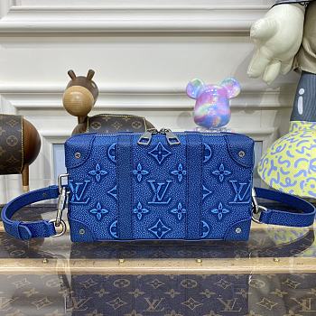 Fortok Louis Vuitton Soft Trunk Bag Blue 22.5x14x5cm