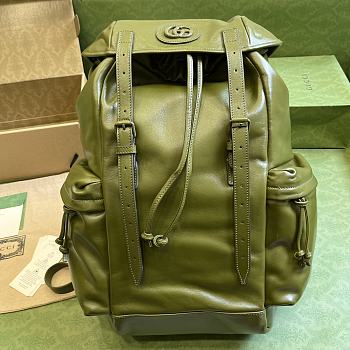 Fortok Louis Vuitton Green Backpack With Tonal Double G