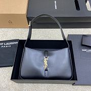 Fortok Saint Laurent Le5A7 Hobo Shoulder Bag in Black 24.5x16x6cm - 1