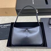 Fortok Saint Laurent Le5A7 Hobo Shoulder Bag in Black 24.5x16x6cm - 2