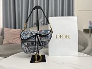 Fortok Dior Oblique Saddle Bag Magic Garden 25cm - 1