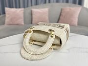 Fortok Dior Lady D-Lite Bag Embroidery Beige 24x20x11cm - 5