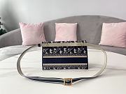 Fortok Dior Oblique Slim Saddle Pouch Blue 21x13.5x3cm - 6