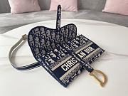 Fortok Dior Oblique Slim Saddle Pouch Blue 21x13.5x3cm - 5