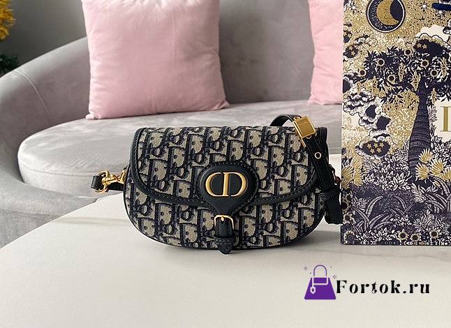 Fortok Dior Bobby Oblique Bag Blue 22x13x5cm - 1