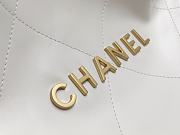 Fortok Chanel 22 Handbag White Gold Hardware 42x39x8cm - 3
