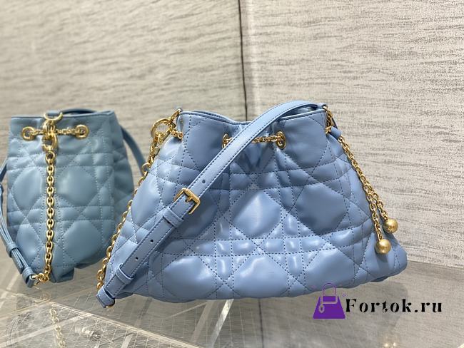 Fortok Dior Large Ammi Bag Blue 31x18x13cm - 1