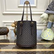 Fortok Louis Vuitton Mini Lin Petit Bucket Bag 23x15x26cm - 4