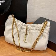 Fortok Saint Laurent Mini Leather Shoulder Bag White 24x14x4cm - 1