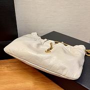 Fortok Saint Laurent Mini Leather Shoulder Bag White 24x14x4cm - 3