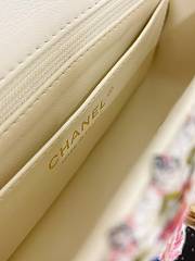 Fortok Chanel White/Multiicolor Quilted Tweed New Mini Classic Flap Bag 20cm - 2