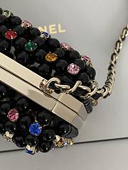 Fortok Chanel 2023 SS Pearl Bag Black 17x11x7cm - 6