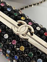 Fortok Chanel 2023 SS Pearl Bag Black 17x11x7cm - 3