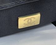 Fortok Chanel Mini Flap Bag With Top Handle Patent Calfskin&Gold-Tone Metal Black - 5