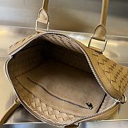 Fortok Bottega Veneta Slim Intrecciato Briefcase Beige 36x29x7.5cm - 2