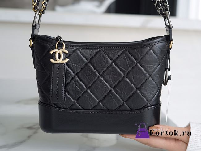 Fortok Chanel Gabrielle Bag Black 15x20x8cm - 1