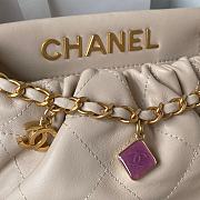 Fortok Chanel 23P Hobo Bag Beige AS3793 17x16x7cm - 5