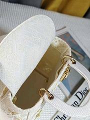 Fortok Dior Lady D-lite Bag White Reverse Jouy 24x20x11cm - 2