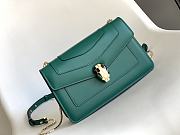 Fortok Bvlgari Serpenti Forever Classic Bag Green 22.5x5x14cm - 1