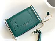 Fortok Bvlgari Serpenti Forever Classic Bag Green 22.5x5x14cm - 4