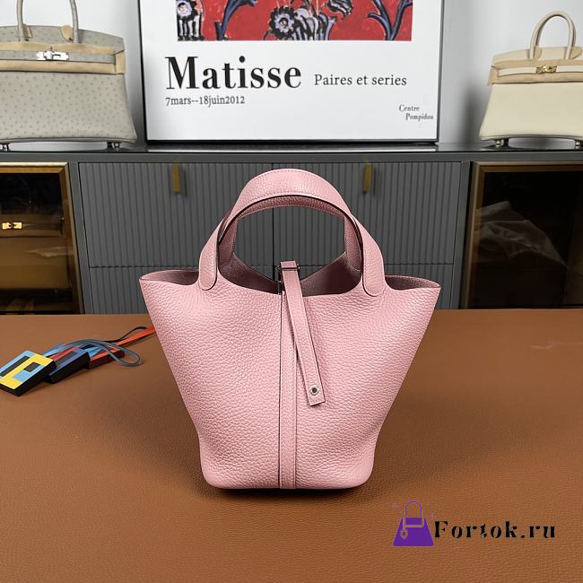Fortok Hermes Picotin 3Q Bag Pink 18cm - 1