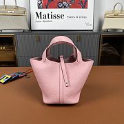 Fortok Hermes Picotin 3Q Bag Pink 18cm - 1