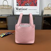 Fortok Hermes Picotin 3Q Bag Pink 18cm - 4