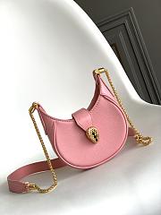 Fortok Bvlgari Serpenti Ellipse Micro Bag Pink 13x8x3.5cm - 1