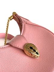 Fortok Bvlgari Serpenti Ellipse Micro Bag Pink 13x8x3.5cm - 4