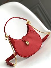 Fortok Bvlgari Serpenti Ellipse Micro Bag Red 13x8x3.5cm - 1