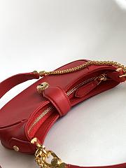 Fortok Bvlgari Serpenti Ellipse Micro Bag Red 13x8x3.5cm - 4