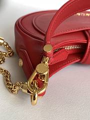 Fortok Bvlgari Serpenti Ellipse Micro Bag Red 13x8x3.5cm - 6